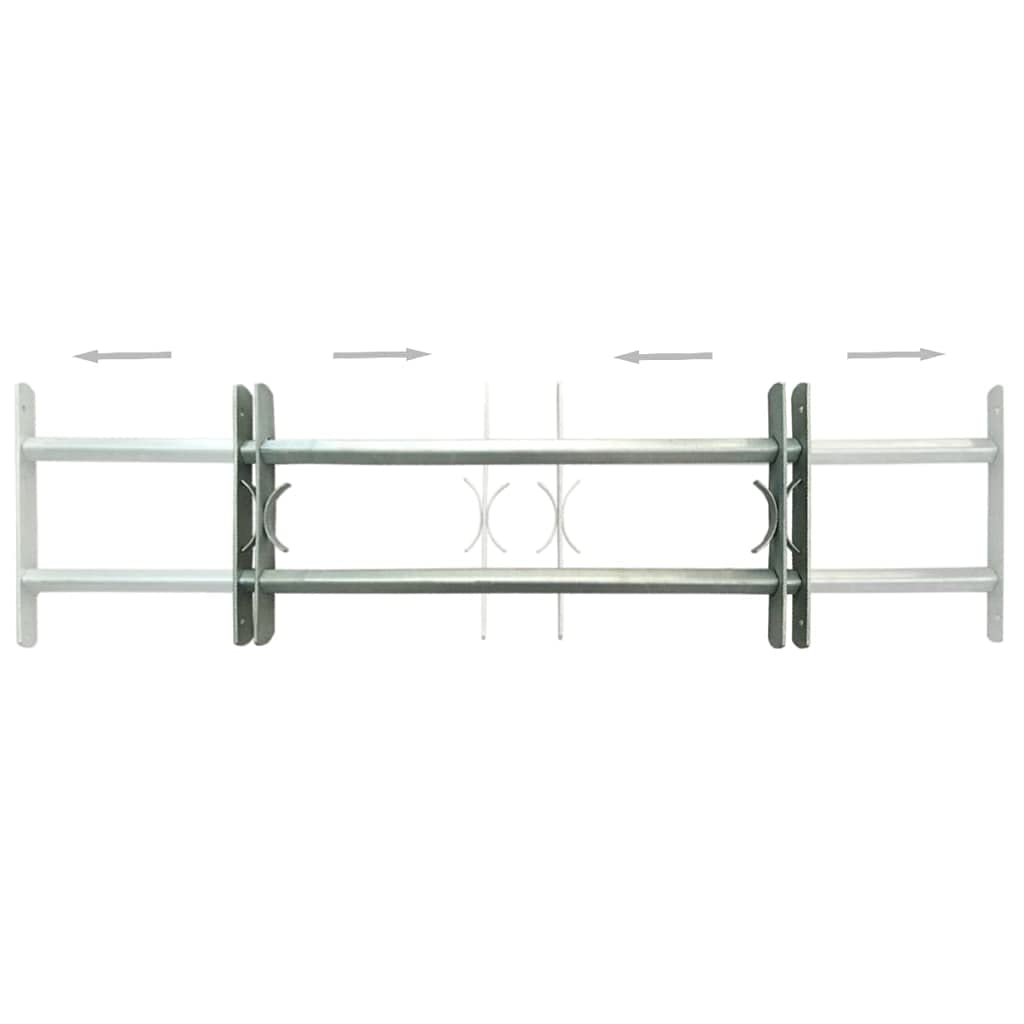 vidaXL Fenstergitter Verstellbar für Fenster 2 Stk. 700-1050 mm