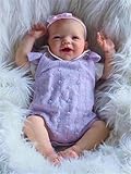 Bebes reborn Talla:El bebe reborn niña mide 50 CM，20 pulgadas de pies a cabeza y pesa aproximadamente 2,2 libras. esta muñeca bebé reborn es de cuerpo entero de vinilo de silicona con parte de género niña
