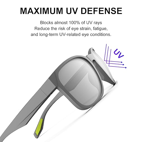 HAAYOT Sunglasses Men Women Polarized Sports Sunglasses Lightweight Durable Flexible TR90 Frame 100% UV Protection Sun Glasses Fishing Driving Running - Image 3