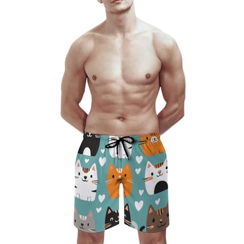 Mens Board Shorts 5 Sizes, Casual Swim Beach Shorts Quick Dry Mesh Lining Swimming Trunks2