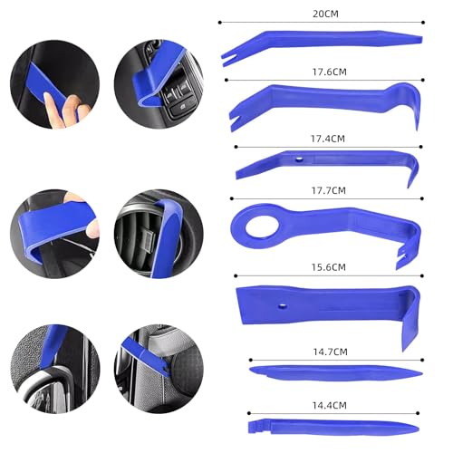 12 Stück Hebelwerkzeug Auto Set – Auto Demontage Werkzeug für Innenraumverkleidung, Zierleisten Keil Clip Löser, Auto Werkzeug für Fahrzeugreparatur