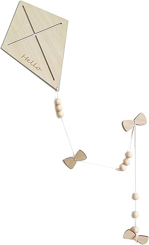 Colgantes de estilo nórdico Niños Dormitorio de madera pegatinas de pared artística creativa cometa Decoración del hogar Adornos Decoración de cama