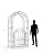 GarveeLife 7 FT Elegant Garden Arch with Gate - Romantic Steel Wedding Arbor for Climbing Roses & Vines, Decorative Metal Archway for Lawn, Patio or Backyard, Classic Black