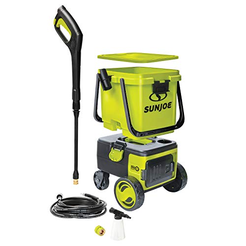Sun Joe 24V-X2-PW1200 1196 Max PSI 1 GPM 48-Volt iON+ Cordless Portable Pressure Washer Kit w/ 2 x 4.0-Ah Batteries and Charger