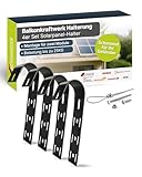 SCHWAIGER Balkonkraftwerk Halterung für Geländer I Geländer-Montage Set für 2 Solar Module I Solarmodul Halterung für Balkon & Terrasse I PV Modul Befestigung aus Stahl I bis 25 kg belastbar
