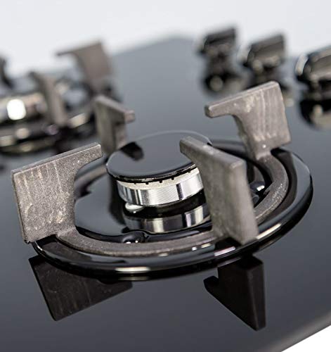 SIA AMZGHG602BL 60cm 4 Burner Gas On Glass Hob In Black With Cast Iron Pan Stands, 2 Years Parts & Labour Guarantee - Image 7