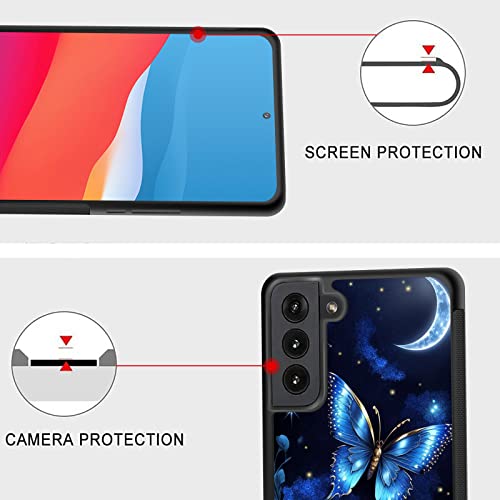 Vobber for Galaxy S23 Case,Slim Anti-Scratch Architecture TPU Shockproof Protective Case Cover for Samsung Galaxy S23 6.1" 2023,Butterfly Flower Moon - image 2
