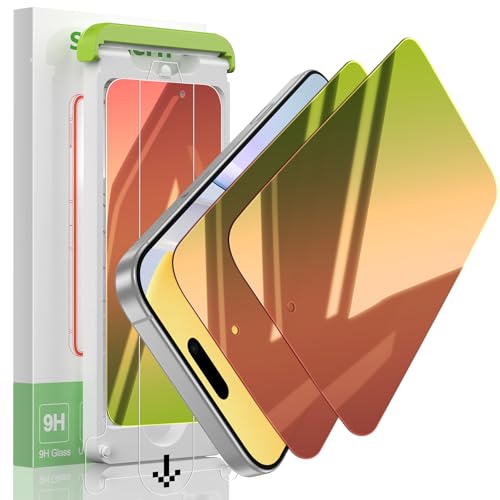 Image of 2 Pack Privacy Screen Protector Compatible for iPhone 17 Pro Max, Red to Green Gradient Anti-Spy Glass Film, Shatterproof, Anti-Scratch, Touch Sensitive, No Bubbles Installation Tool(Not Compatible with iPhone 17 Pro)