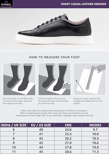 Image of Symbol Premium Mens Smart Casual Flat Leather Sneakers