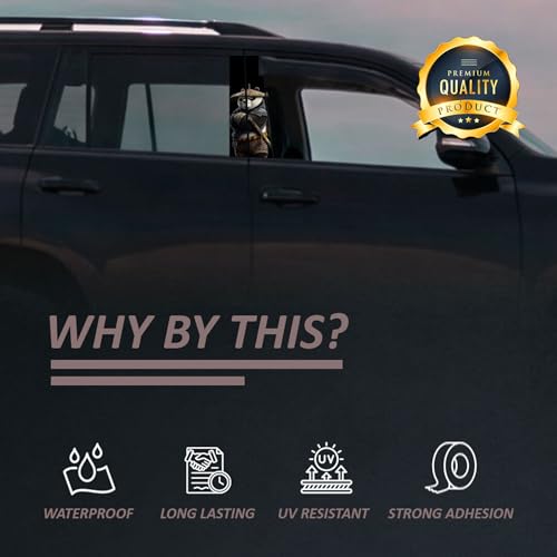 Image of Premium Car Pillar Self-Adhesive Printed Vinyl Sticker, Cool Boy Design, Vehicle Exterior Decor DIY Decal Accessory (E)