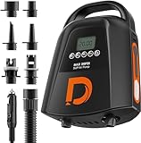 Dskeuzeew Rechargeable Paddle Board Pump - 9000mAh Electric SUP Air Pump 20PSI High Pressure with Dual Stage Inflation, Deflation, Auto-Off, Portable Air Pump for Inflatables Paddle Boards, Boats
