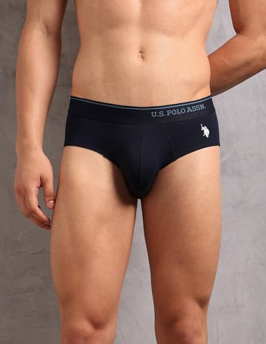 Image of U.S. Polo ASSN. Men's OEB18 Cotton Stretch Breathable Underwear Briefs - Pack of 2