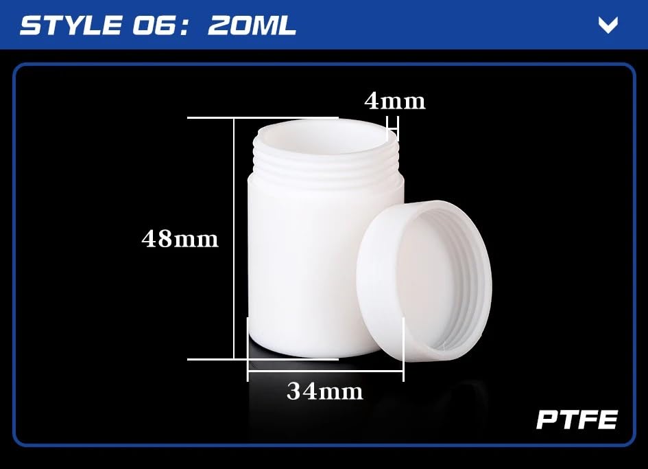 PTFE Beaker, with Threaded Port 1pc