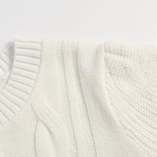 Women's Summer Sweater Short Sleeve Casual Round Neck Knit Sweater4