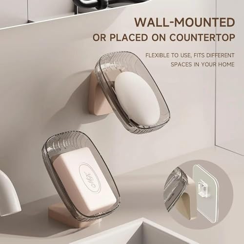 Image of Heel Soap Dish Holder | Self-Draining Soap Stand for Bathroom & Kitchen Sink | Non-Slip Base, Rust-Free & Hygienic Soap Saver (2, Heel soap Dish)