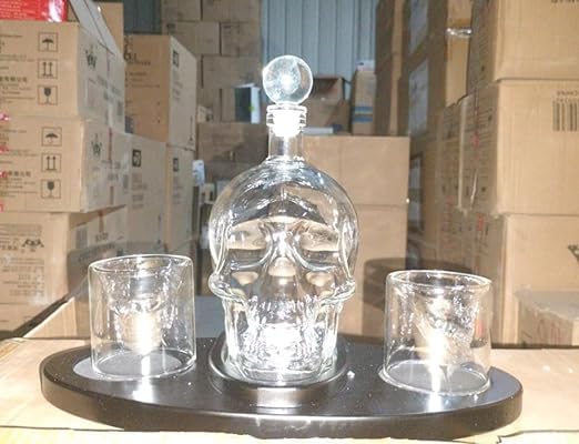 Image of Whiskey Decanter with Antique Crystal Clear (Skull Decanter Set)