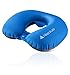 Almohada de viaje de hikenture®. Ligero cojín cervical hinchable para viajes, de plástico suave y cómodo, adecuado para viajar en avión, coche y tren, azul (Azul) - HN036