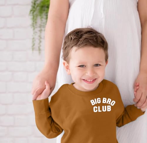 BANGELY Big Bro Club Sweatshirt Boys Promoted to Big Brother Pullover Pregnancy Baby Announcement Toddler Long Sleeve Shirt3