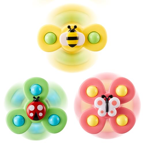 Image of Suction Cup Spinners for Babies|Baby Spinners with Suction Cups|Spinner Toys for Babies Suction Spinners Baby|Baby Bath Toys for Kids Age 1-3