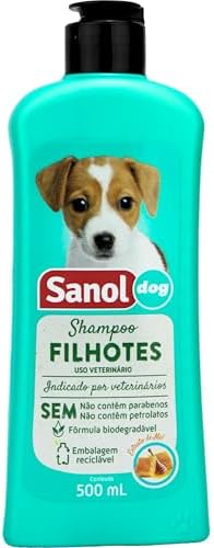 Shampoo De Pêlos Para Cães E Gatos Filhotes 500 Ml Verde