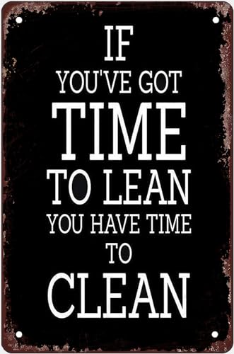 �A���~���^���u���L�Ŕ� ���B���e�[�W ���g�� If You Have Got Time To Lean You Have Time To Clean Rusticmetal �L�b�`�� ���X�g���� �ʔ��� �z�[�� ���A �K���[�W �o�[ �Ǒ��� ���B���e�[�W 