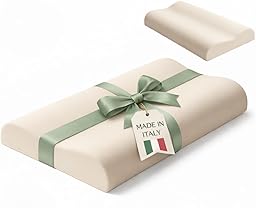 LOTAMI Cuscino Cervicale Ortopedico Memory Foam – Dispositivo Medico Classe 1 – Guanciale Ergonomico Doppia Onda per Dolore a Collo e Spalle, Traspirante e Anallergico