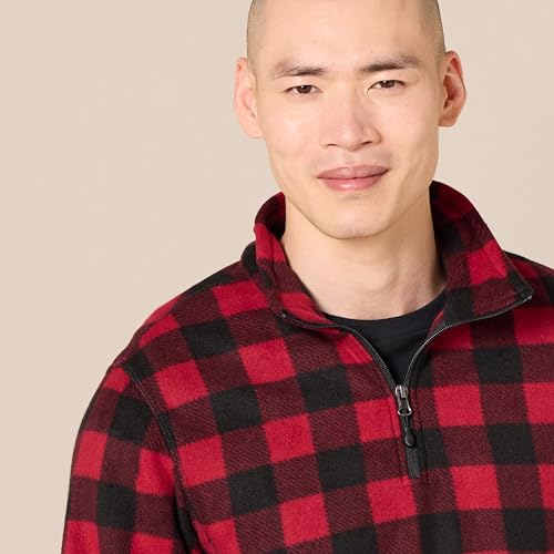 Image of Amazon Essentials Men's Quarter-Zip Fleece Pullover Jacket, Insulated for Cold Weather