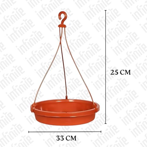 Image of Bird Feeder Water & Food Tray with Nest | Hanging Balcony Bird Feeder for Home Garden | Attracts Sparrows, Parrots, and More - Ideal for Outdoor Use (Nest + Trey + Food Feeder)