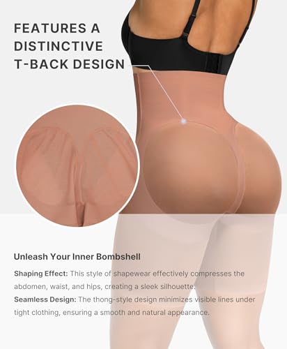 Image of SHAPELLX Shapewear for Women Tummy Control Underwear High Waist Butt Lifting Shorts Seamless Slimmer Womens Body Shaper