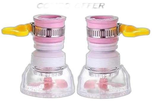 Urban Elegance 2 Pcs 360 Degree Water Filter Tap Water Saving Faucet Water Faucet Adjustable Water Valve Splash Water Faucet for Kitchen_PT-picture-13