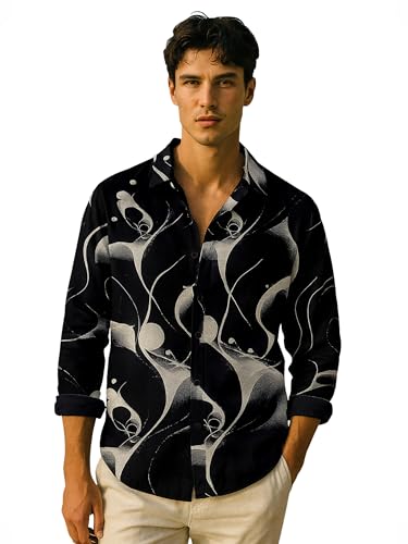 Image of Noble Monk Men's Full Sleeve Shirt | Casual Formal Button Down Top | Regular Fit Stylish Wear | Comfortable Everyday Apparel