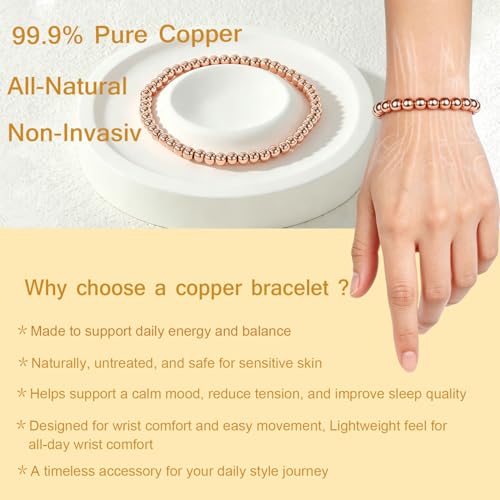 Pulsera de Cobre Ajustable para Hombre y Mujer miniatura 3