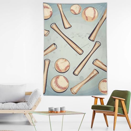 Couverture murale amusante baseball pour chambre garçon
