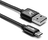 Micro USB Cable 1 Meter 3ft Braided (Black) Sentey® High Speed Micro Usb Cable Usb 2.0 Tangle-free Charging/sync Cable a Male to Micro USB Ls-6720