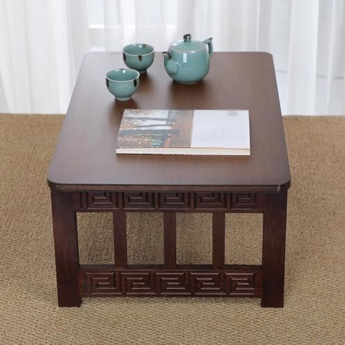 Mesa de estudio de estilo chino retro Chabudai con estructura plegable 8