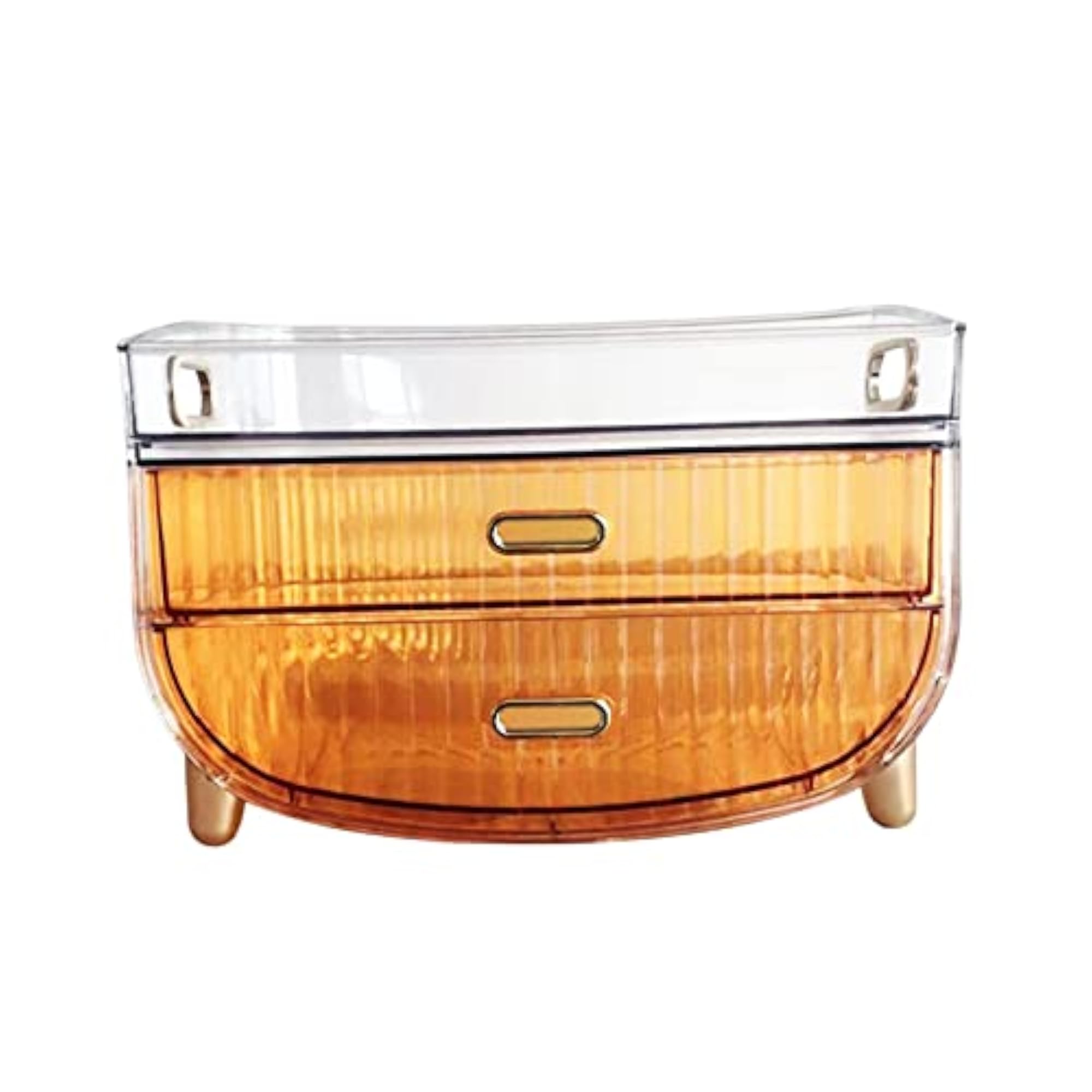 Orange Desktop Makeup Organizer Holder for Bathroom