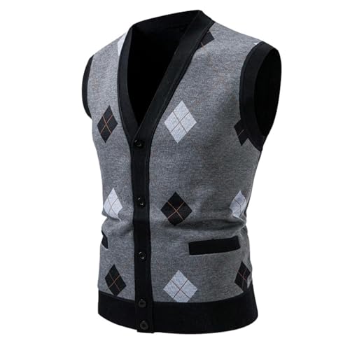 Cardigan en tricot homme coupe ajustée gilet boutonné automne hiver