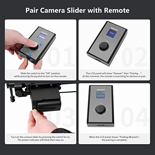 Neewer Motorized Camera Slider, 31.5-Inch 2.4G Wireless Control Carbon Fiber Track Rail With Mute Motor/Time Lapse Video Shot/Follow Focus Shot/120 Degree Panoramic Shot For Dslrs, Load Up To 22 Lbs #TOP5