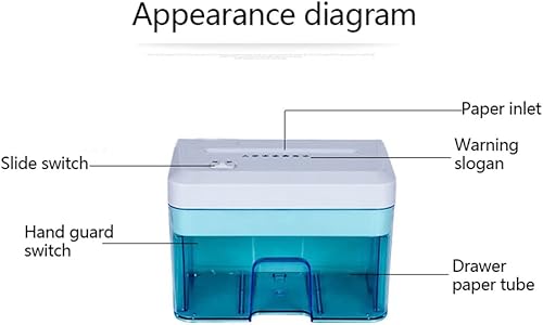 Miniatura 3 de MJWDP - Trituradora eléctrica pequeña para documentos trituradora de papel eléctrica para oficina y hogar