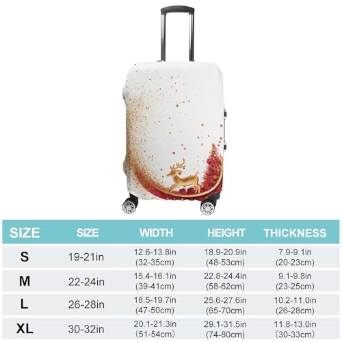 Sled Luggage Cover, Washable Elastic Suitcase Cover Protector Fit 18-32 Inch Luggage2