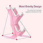 NBCP Controller Holder Stand, Universal Metal Material Game Controller and Headset Stand Controller Accessories for Gamepad of PC / PS5 / PS4 / PS3 / Switch/Xbox (Pink)