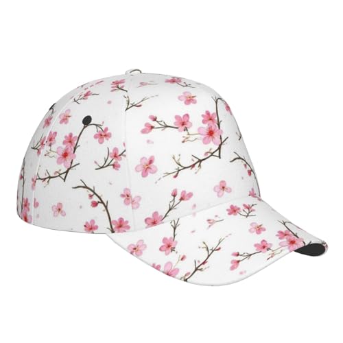 Gorra de béisbol unisex con estampado de flores miniatura 3