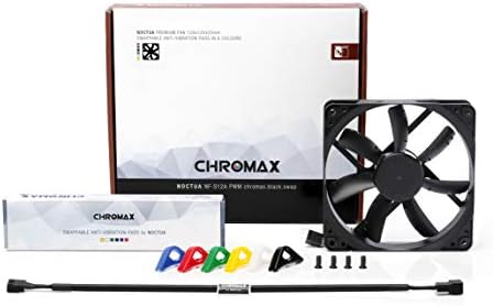 Noctua NF-S12A PWM chromax.black.swap, Premium Quiet Fan, 4-Pin (120mm, Black)