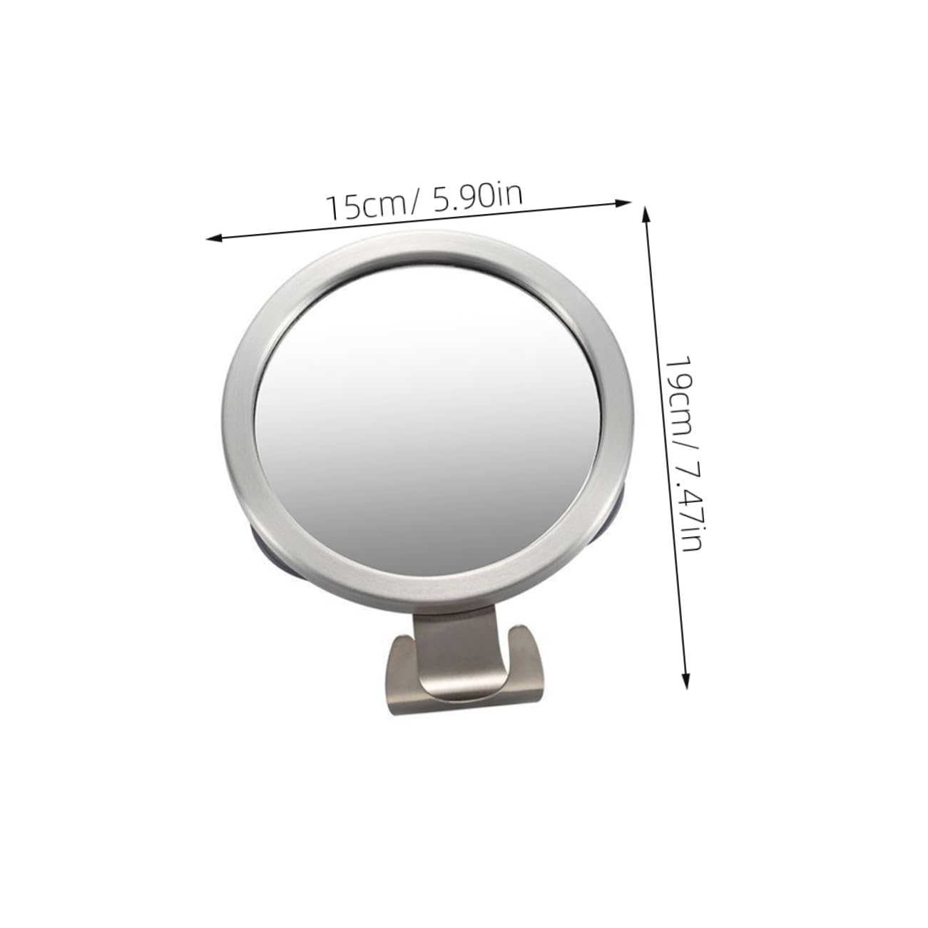 DOITOOL Beschlagfreier Duschspiegel Mit Haken Für Badzimmerspiegel Antibeschlag-freies Design Kein Wasserdampf Für Rasur Und Make-up