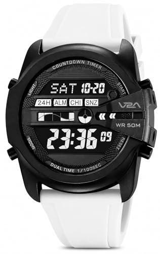 Image of V2A DIGITRON-TERRAX 2942 Digital Watch for Men | Industrial Shield Design with Oversized Digital Display | Urban Sports Everyday Watch with Countdown Timer, Alarm & 50M Water Resistance