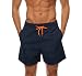 Produktbild Cindeyar Herren Badeshorts Freizeit Kurze Badehose Schnell Trocknend Strandshorts Sommer Schwimmhose Beachshorts Bermuda Shorts (Marineblau, XXXL)