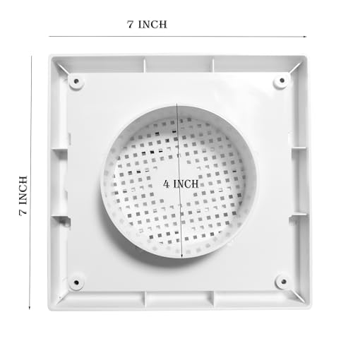 Image of 4 Inch Vent Cover /Ventilation Vent Cover /Chimney Pipe outer Vent Cover /Used for Anti Cockroach, Lizards, Insects, 100 mm Exhaust Fan Cap Chimney Pipe Cowl (ABS WHITE, 4 INCH)