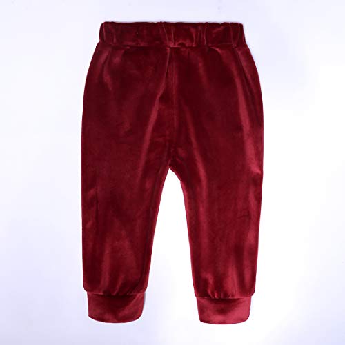 Boys Girls Velvet Hooded Tracksuit Sweatshirt Top + Sweatpants Hoodie Outfit Set3