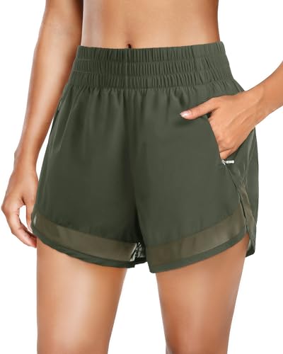 Shorts Deportivos 2 En 1 Mujer – Con Forro De Malla, Secado Rápido Y Bolsillos Con Cremallera Para Gym Y Running