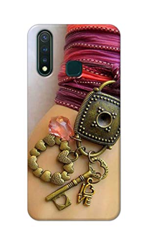 Image of Girl Hand with Keychain Hard Back Case Cover for Vivo Y19 / Vivo U3 (6.53 inch) Back Cover -(J5) VNS2228